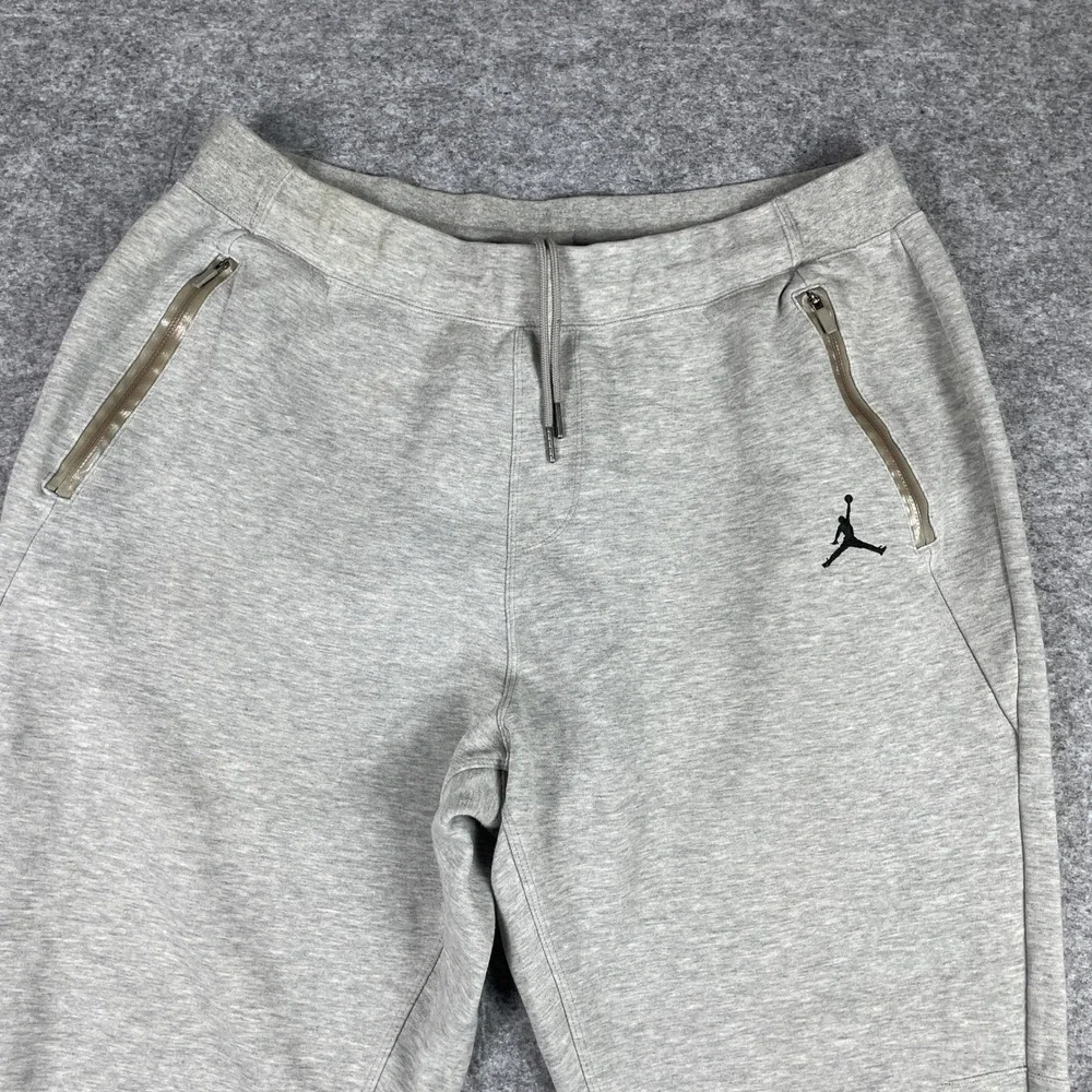 Jordan Sweatpants Mens 3XL Gray Jumpman Tech Fleece Tapered Joggers 3-Pocket